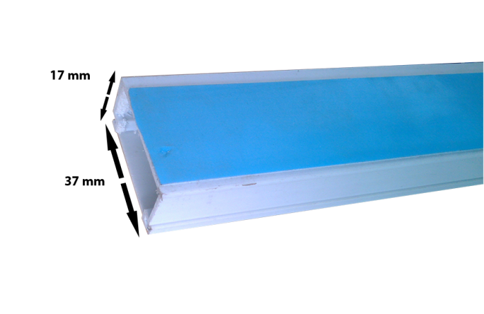 HM HM1737-2A CANALETA PVC 17X37 2M ADHES 