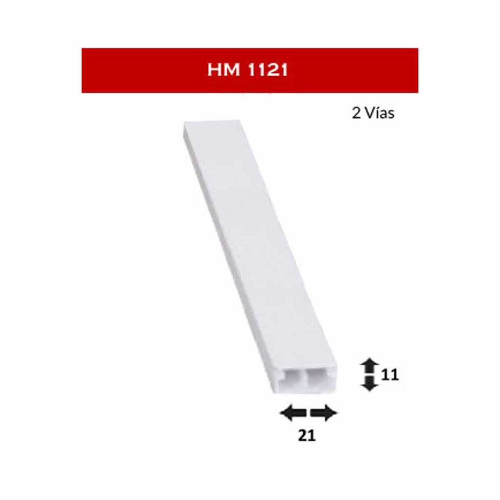 HM HM1121-2 CANALETA PVC BCA 2MTS CON D  CANALETA PVC / BCA 