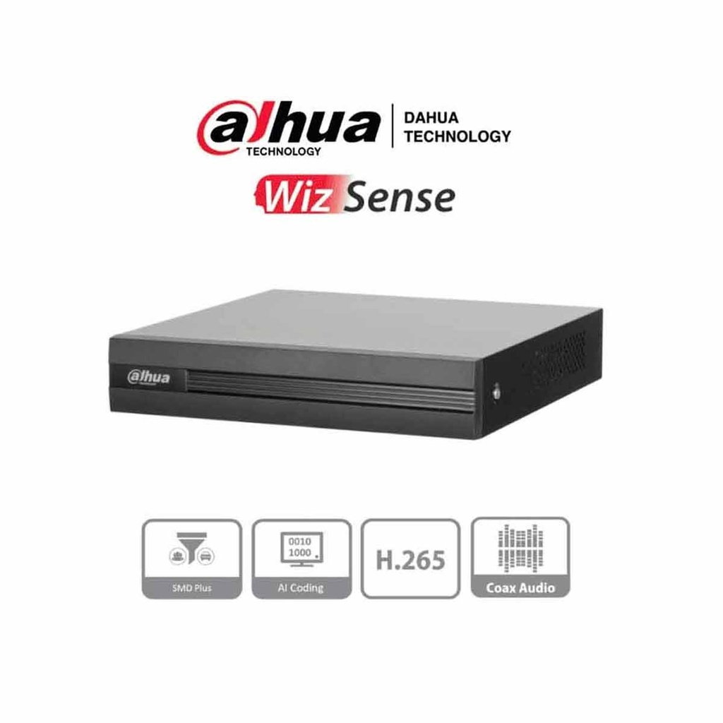 DAHUA XVR1B04H-I - DVR de 4 Canales 5 Megapíxeles Lite/ WizSense/ Cooper-I/ H.265