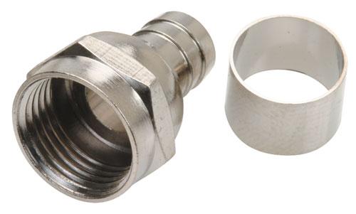 STEREN 200-015 Conector macho tipo "F" /campanita/ para cable RG6 (1000598)