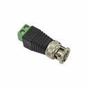 Adaptador de conector BNC macho a 2 terminales-tornillo