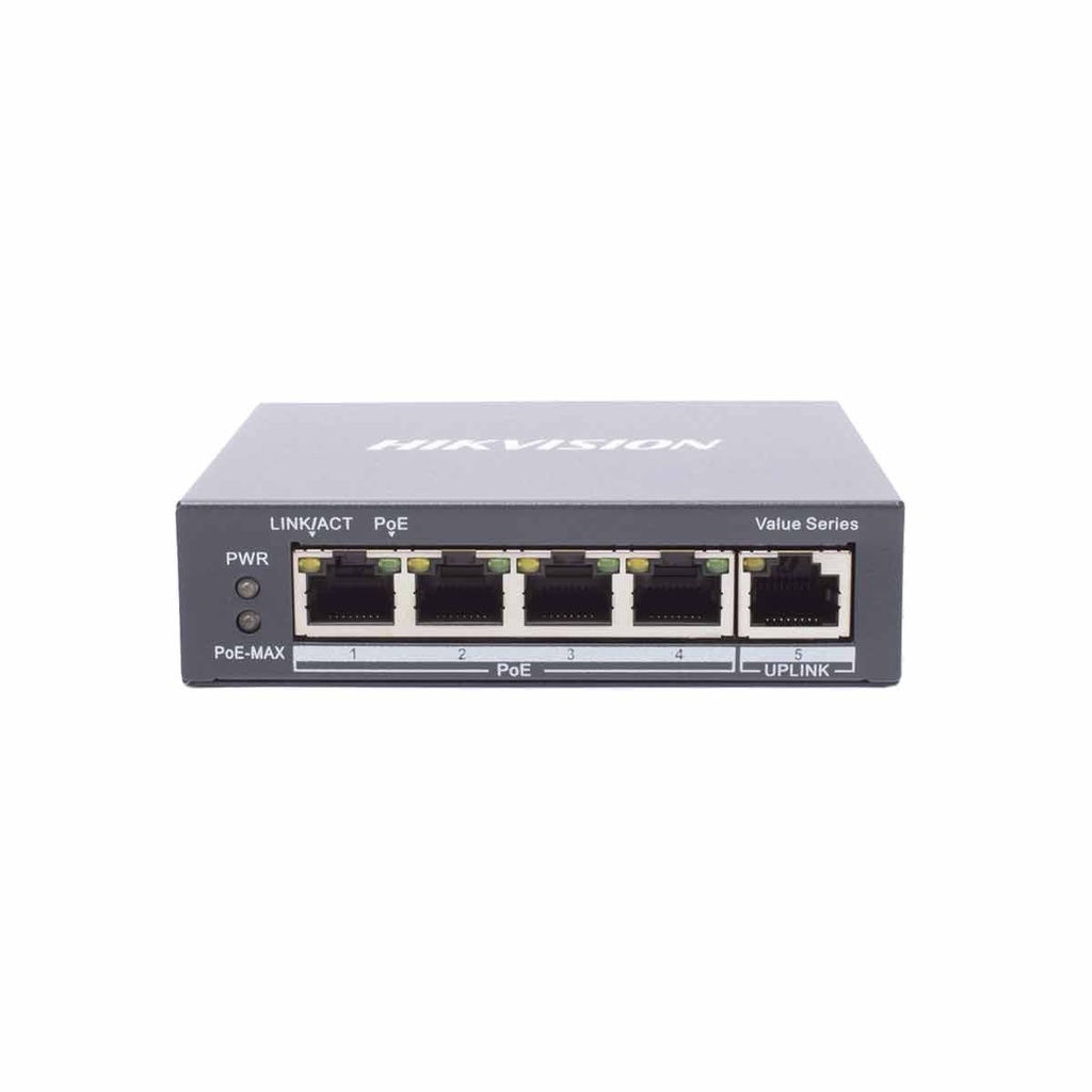 Switch Gigabit PoE+ / No Administrable / 4 Puertos 