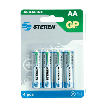 STEREN BAT-AA4 PILA ALCALINAS AA PILA ALCALINAS AA 1.5V PAQ 4 PZAS
