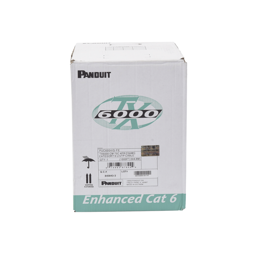 Bobina de Cable UTP 305m Cobre, TX6000™ PanNet, Reelex, Gris Internacional, Ctg 6 