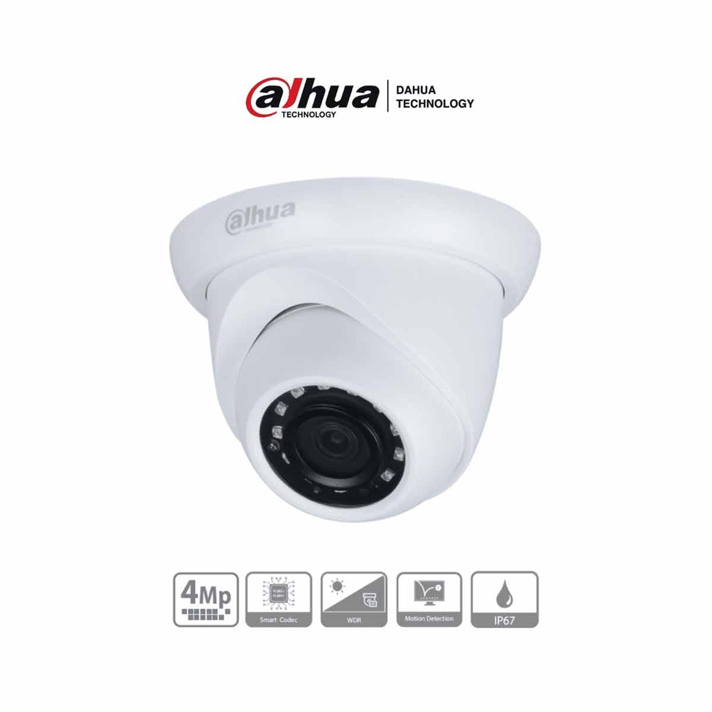 DAHUA IPC-HDW1431S - Camara IP Domo de 4 Megapixeles/ Lente de 2.8 mm/ 93°