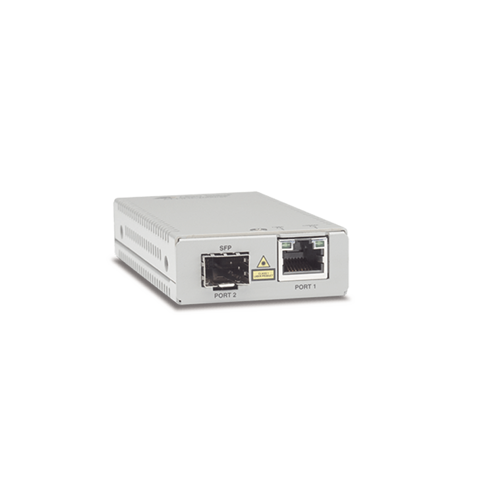 Convertidor de medios Gigabit Ethernet a fibra óptica con puerto SFP