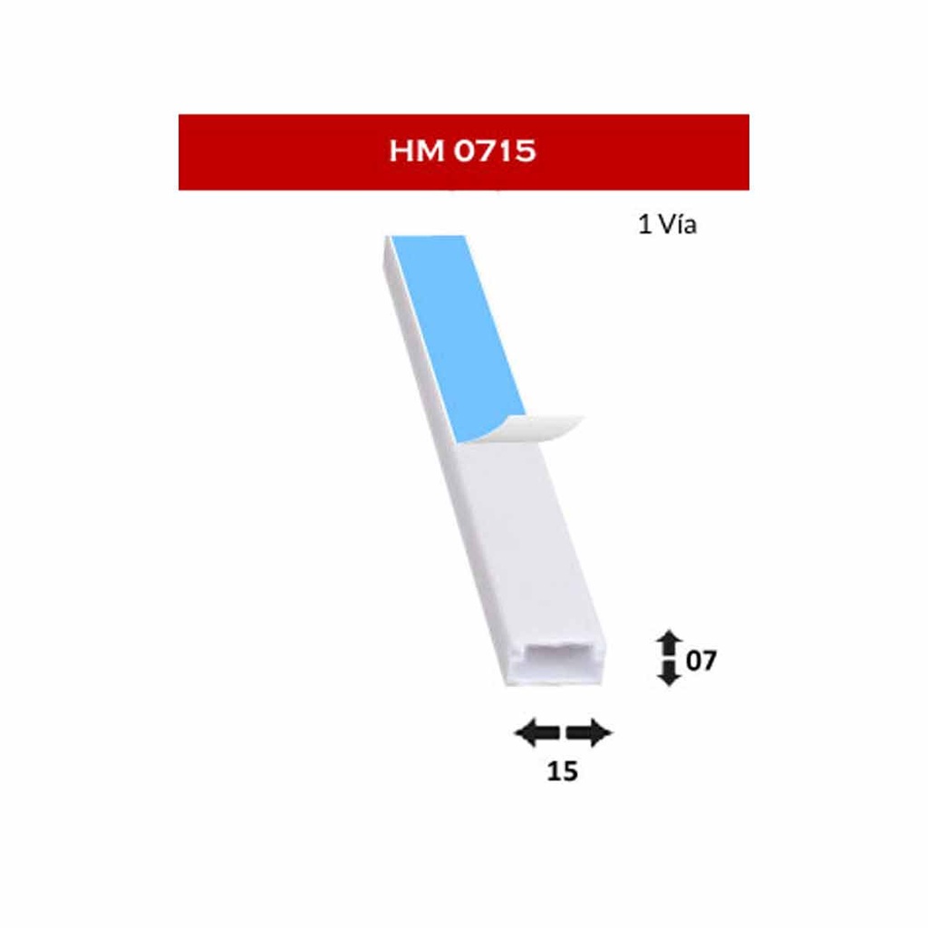 HM HM0715A-2 CANALETA PVC 07X15MM 2M 