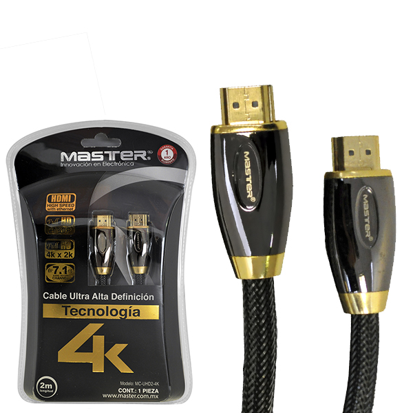 MASTER MC-UHD1-4K CABLE HDMI 4K 1M  CABLE VIDEO HDMI-HDMI M-M 1M 4K REFORZADO (1003514)