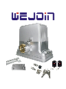 WEJOIN WJPKMP202 - Motor para portón deslizante / Peso máximo 1800 Kg / Control remoto 418 Mhz / Limites físicos / Compatible con Cremallera WJKJCT