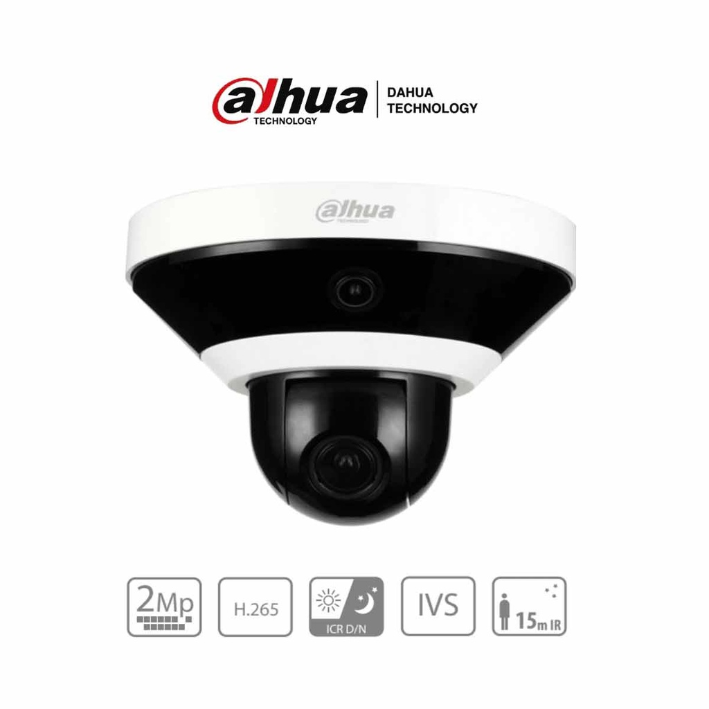 DAHUA PSDW5231SN-B120 - Cámara IP Panorámica Resolución de 2 MP + PTZ de 2 MP