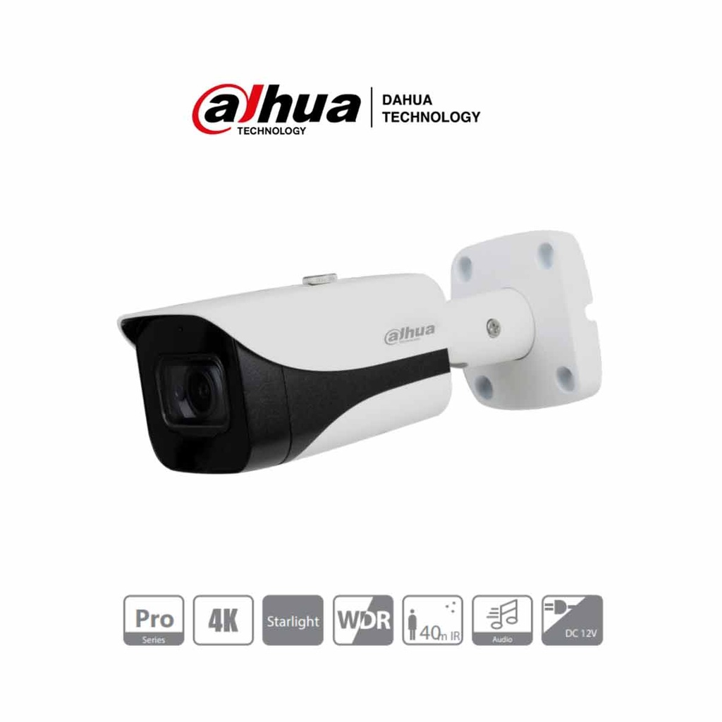 DAHUA HAC-HFW2802E-A-036 - Camara Bullet 4k Starlight/ 8 Megapixeles/ Lente de 3.6mm