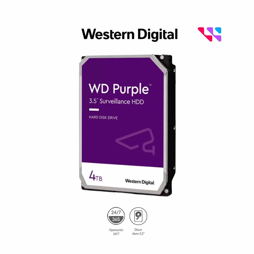 WESTERN DIGITAL WD43PURZ - Disco Duro de 4TB Purple 
