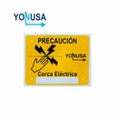 YONUSA LPVOLTAS - Letrero o anuncio genérico preventivo de alta tensión para colocación en cercos eléctricos