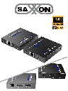 SAXXON LKV565P- Kit extensor HDMI de 2 Puertos/ Hasta 70 metros Con Cable CAT6/ 6A/ 7/ Resolucion 4K @ 60Hz/ Transmisor IR/ Plug and play/ Soporta HDR/ Cero Latencia