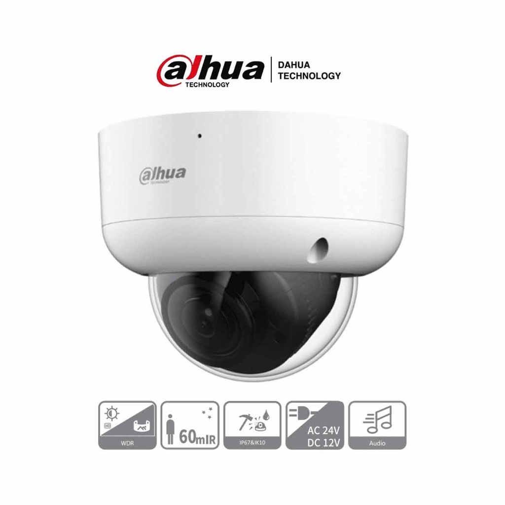 DAHUA HAC-HDBW1801RAN-Z-A - Cámara Domo 4k Antivandalica/ 8 Megapixeles