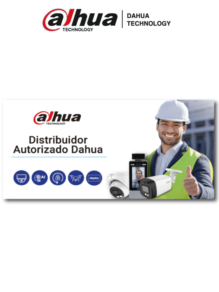 DAHUA MATPRO055 - Vinil Microperforado con Leyenda Distribuidor Autorizado 