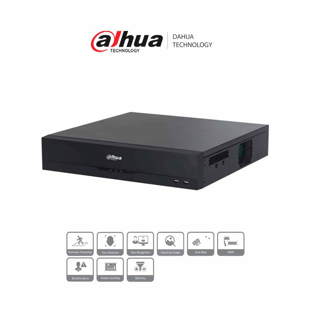 DAHUA DHI-NVR5816-EI NVR IP WizSense de 16 canales 2MP/ 2U 8HDD/ AcuPick/ H.265+