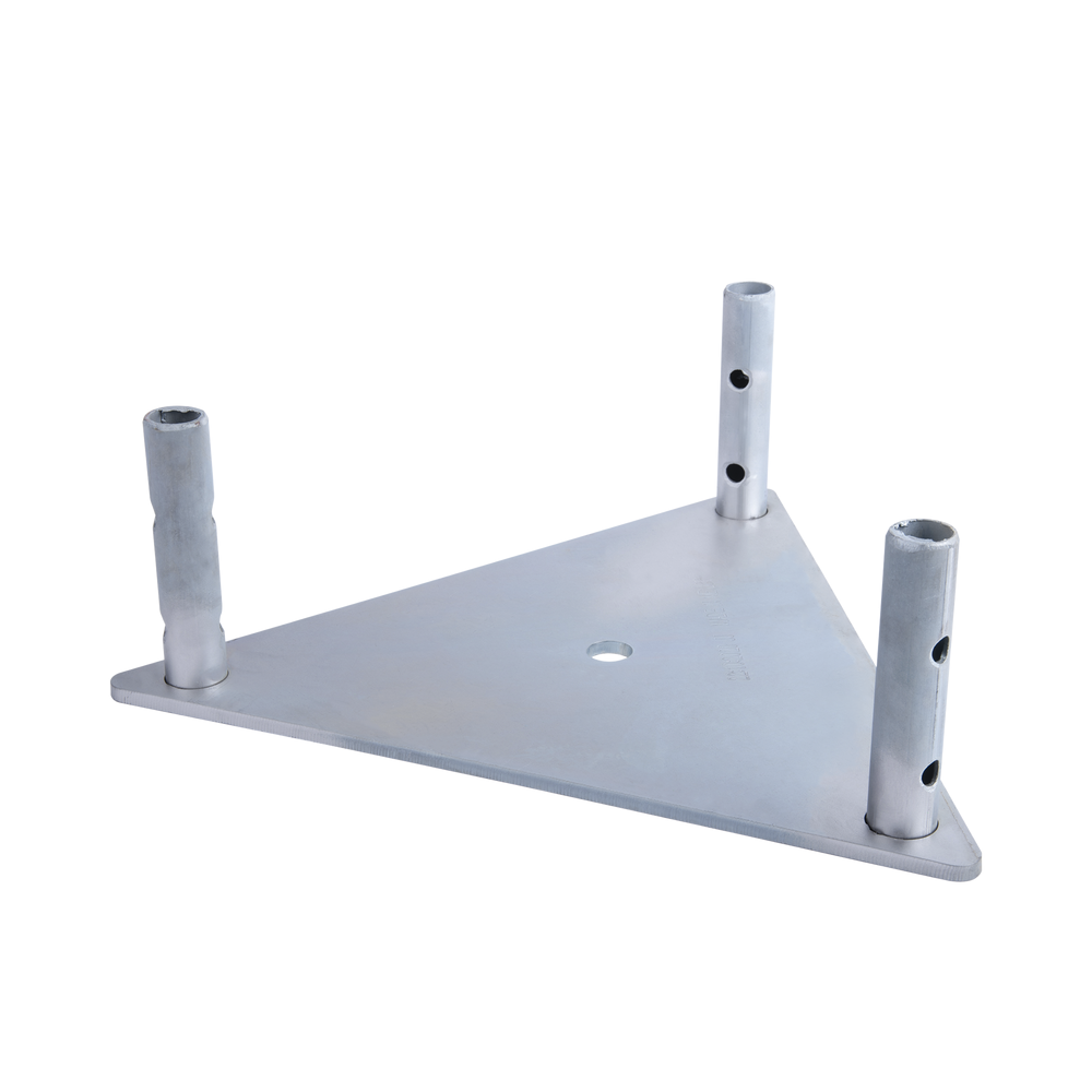 Base para torre sección STZ-30 galvanizada por electrolisis.