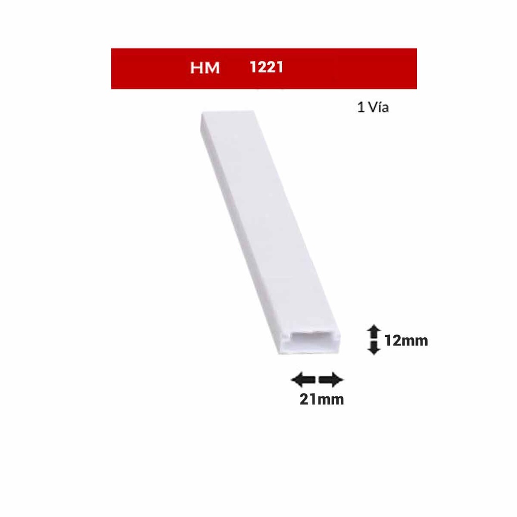 HM HE1221 CAN PVC BL 12X21MM 2M S/DIV 