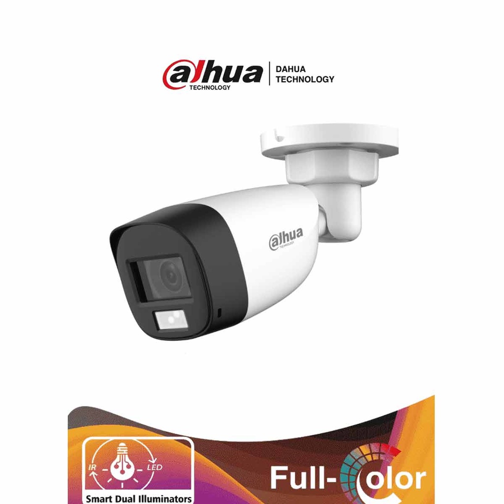 DAHUA HAC-HFW1200CLN-IL-A - Camara Bullet de 2 Megapixeles/ Iluminación Dual Inteligente + FullColor