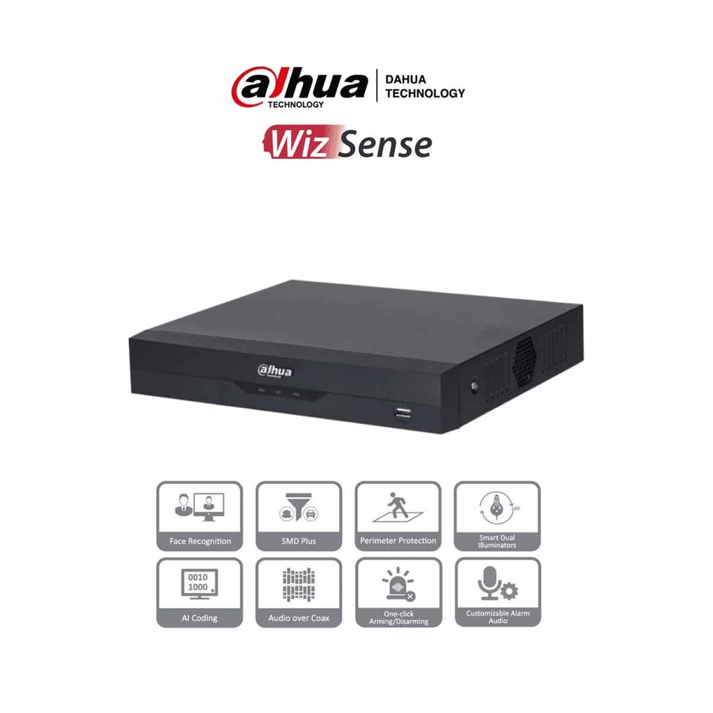 DAHUA XVR5108HS-I3 - DVR de 8 Canales 5 Megapíxeles Lite/ WizSense/ IA/ H.265+