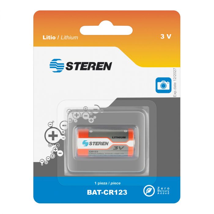 STEREN BAT-CR123 PILA DE LITIO TIPO CILI 