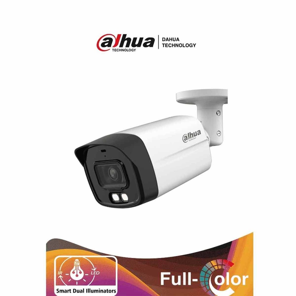 DAHUA HAC-HFW1200TLMN-IL-A - Cámara Bullet de 2 Megapíxeles/ Iluminación Dual Inteligente + Full Color/ Lente de 2.8 mm