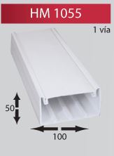 HM HM1055-2 CANALETA PVC BCA 2MTS 10X55 