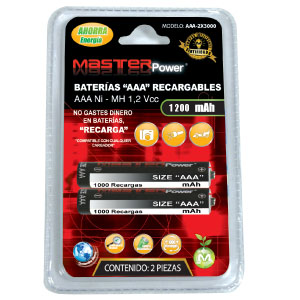 MASTER AAA-2X1200 BATERIA RECARGABLE (1003445)