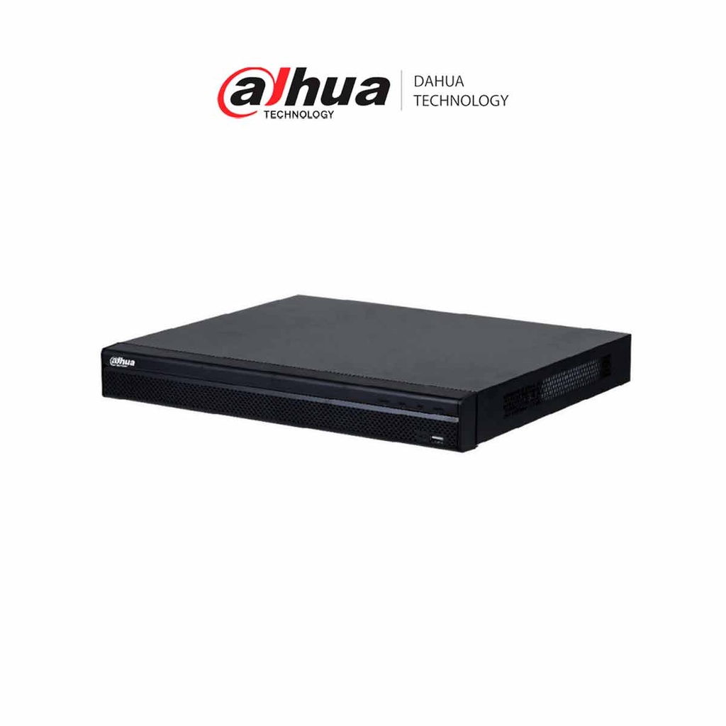 DAHUA DHI-NVR4216-16P-4KS3 NVR de 8 Megapixeles/ 4k/ 16 Canales IP/ 16 Puertos PoE/ Rendimiento de 160 Mbps