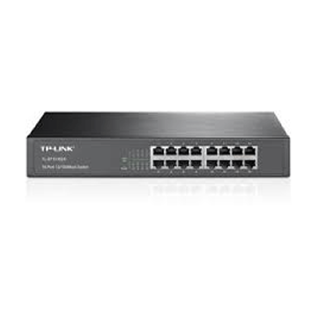 Switch no administrable de 16 puertos 10/100 Mbps de escritorio y para montaje en rack
