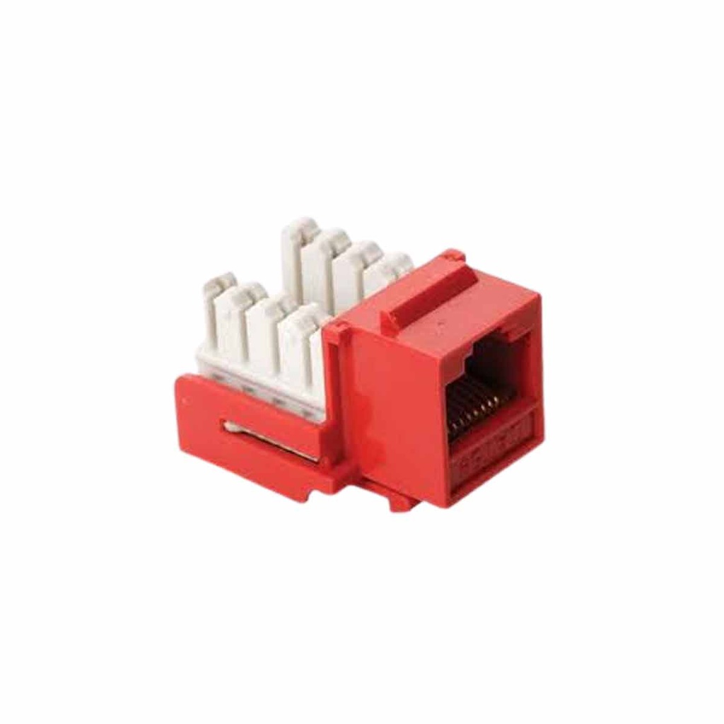 JACK UTP KEYSTONE / RJ45 / CAT5E / ROJO