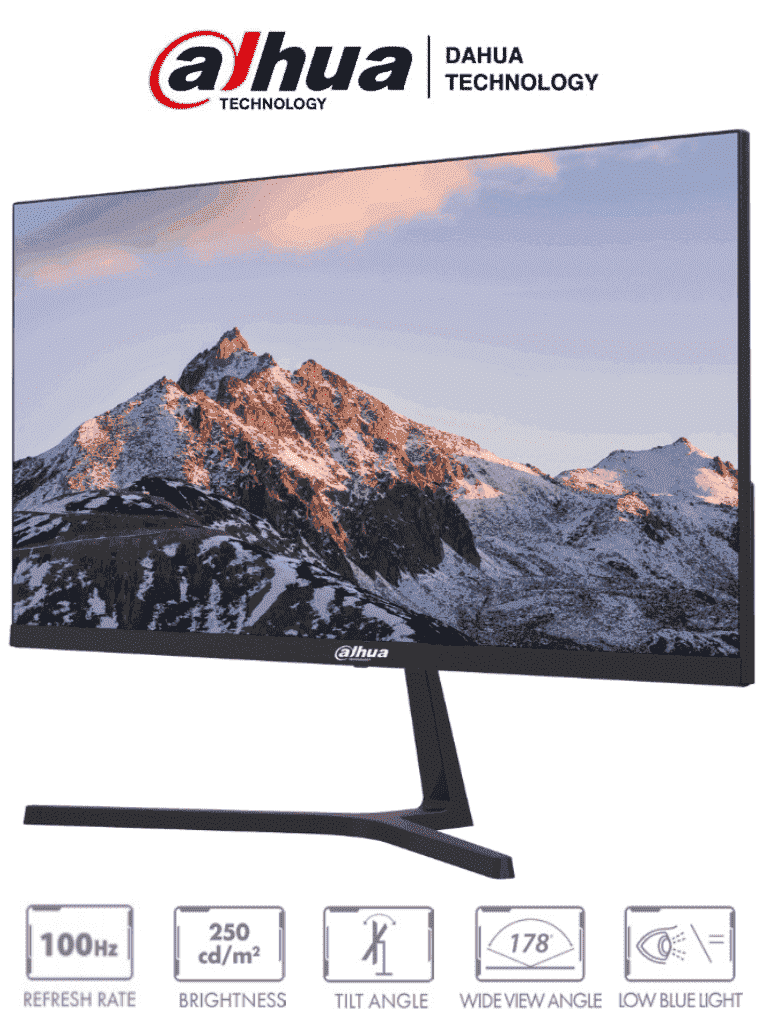 DAHUA LM24-B200S - Monitor de 23.80 Pulgadas/ Ultra Delgado/ 1920×1080 (FHD)/ Angulo de Visualización de 178 Grados/ Altavoces Integrados/ HDMI&VGA/ Diseño de Micro Bisel