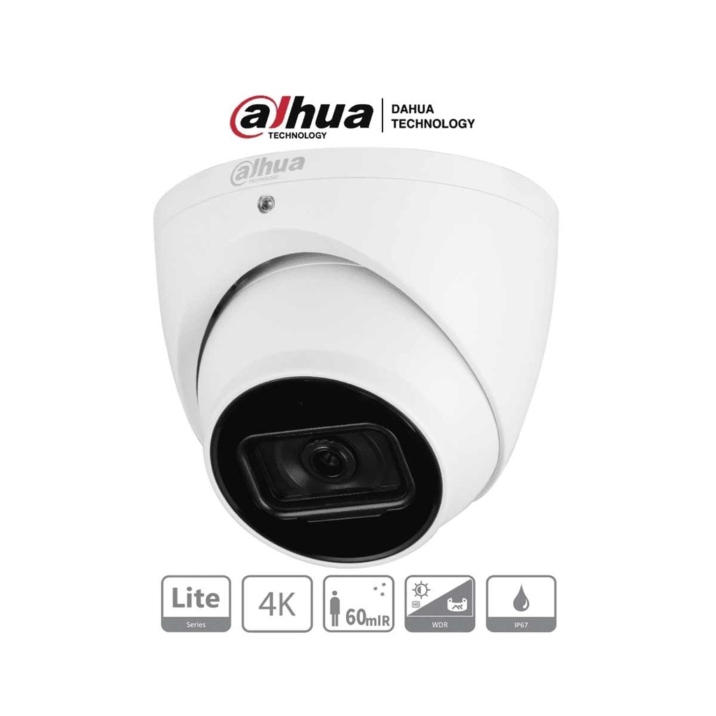Cámara Domo 4k/ 8 Megapixeles/ Lente de 2.8mm/ 106 Grados de Apertura/ IR de 60 Metros/ Metalica 
