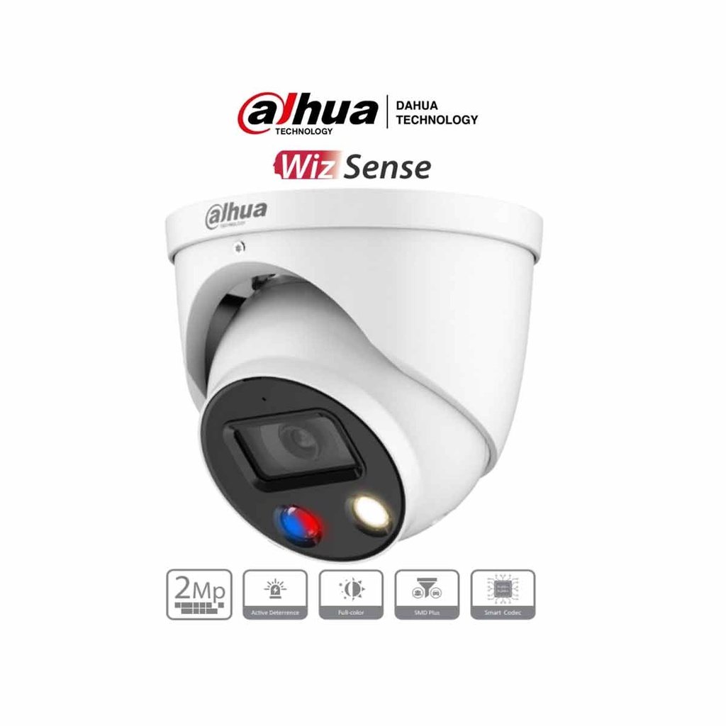 DAHUA IPC-HDW3249HN-AS-PV - Cámara IP Domo Resolución de 2 MP/ Lente 2.8 mm/ ∢ 107°