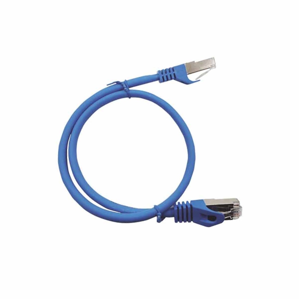 Patch Cord Cat6A - 10G - Blindado 0.5M ( 1.64 ft ) - AZUL