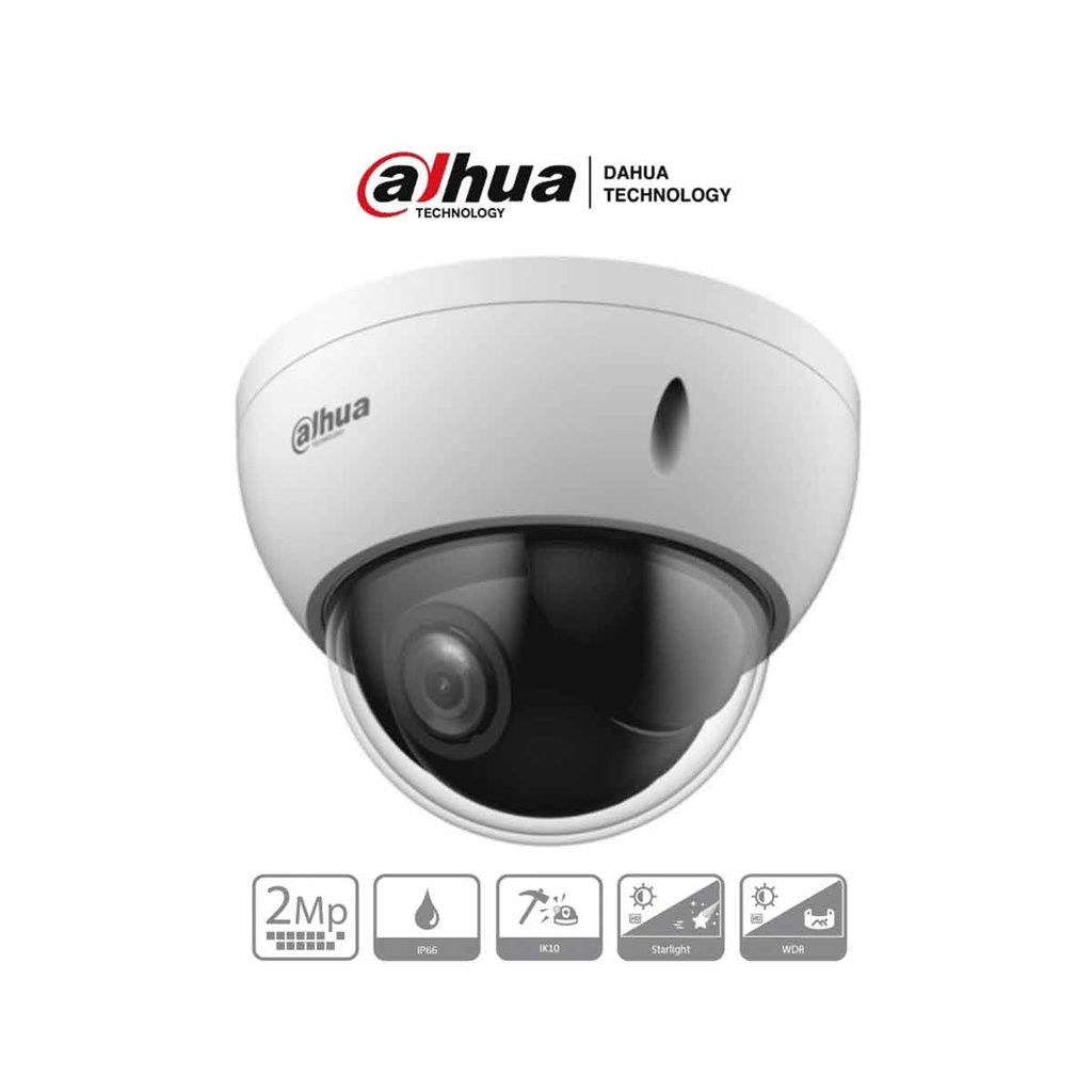 DAHUA SD22204DB-GC - Cámara PTZ Mini Domo Antivandálica de 2 Megapíxeles/ analógica
