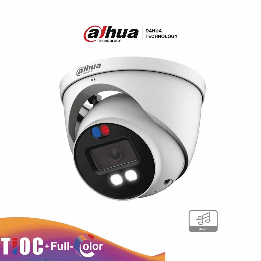 DAHUA DH-HAC-ME1809HN-A-PV - Camara Domo TiOC 4k/ Disuasión Activa/ Iluminador Dual Inteligente 