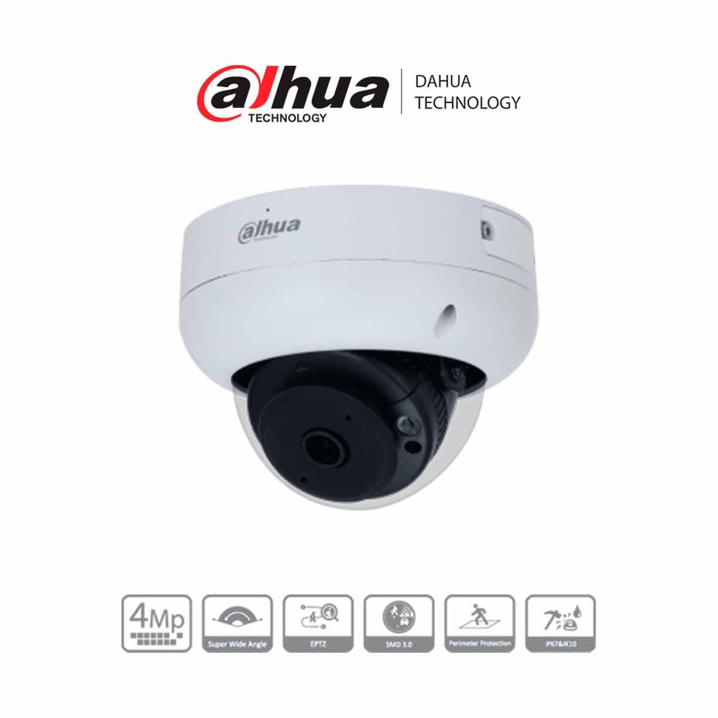 DAHUA IPC-HDBW3441R-AS-P - Cámara IP Domo Antivandálica Resolución de 4 MP