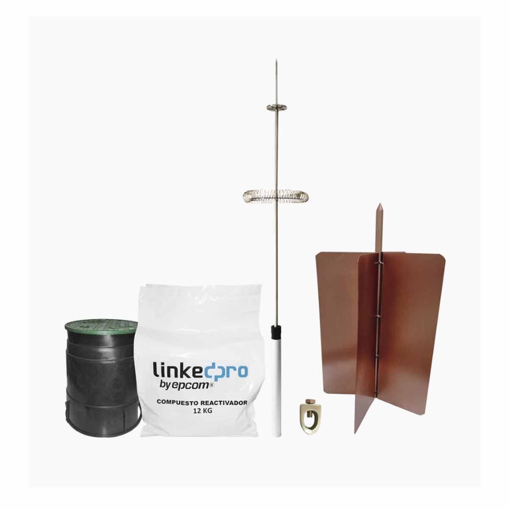 Kit pararrayo LinkedPro  KLP-DIPOLO-BASIC Básico. Ideal para la protección de mástiles y postes. 