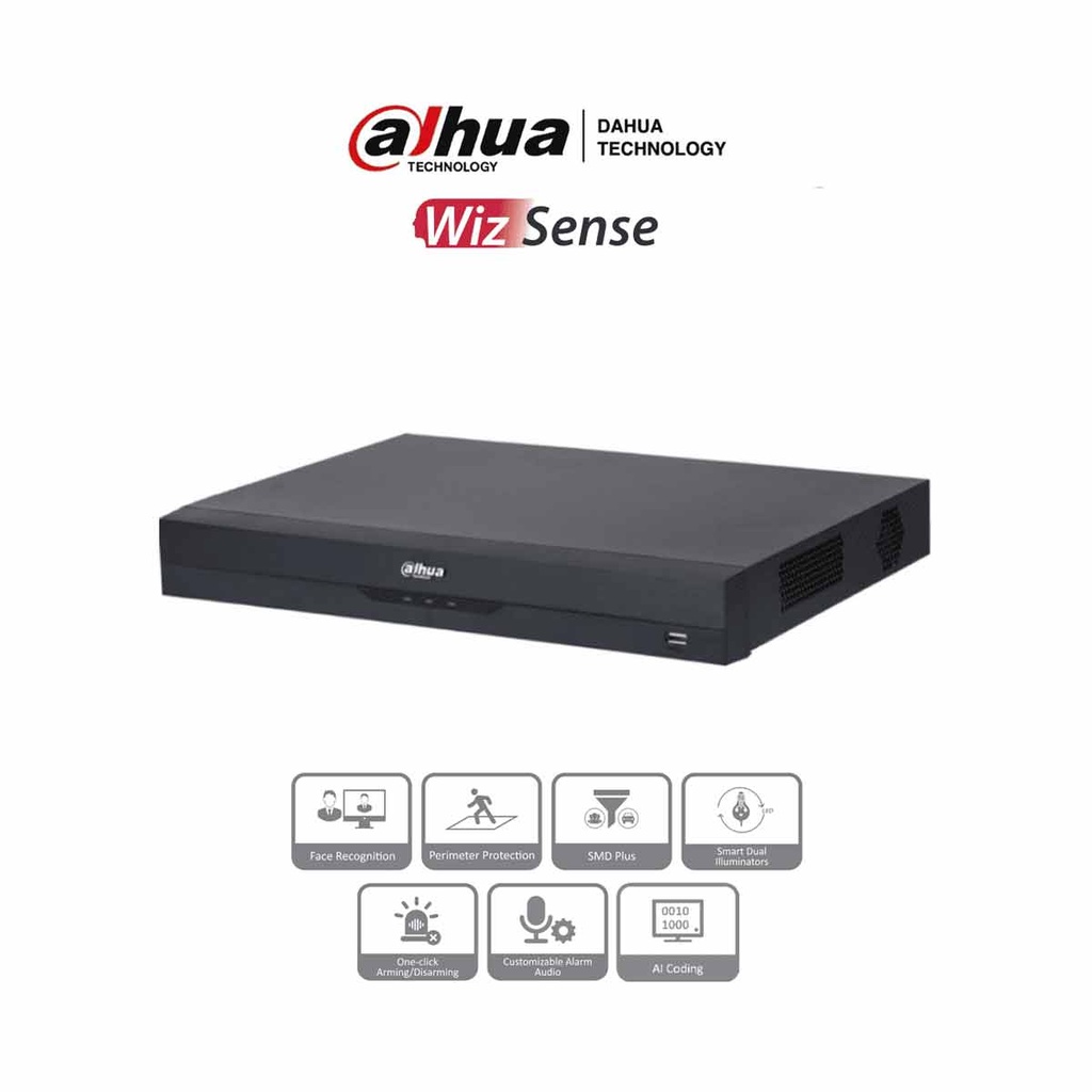 DAHUA XVR5216AN-I3 - DVR de 16 Canales de 5 Megapíxeles Lite/ WizSense/ H.265+