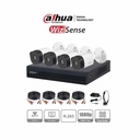 DAHUA KITXVR1B04-I1MP - Kit de 4 Canales de 1 Megapixel/ DVR Cooper-I WizSense/ Con IA