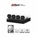 DAHUA KITNVR1104HS-P+4C1TB- Kit IP de 4 Canales de 2MP/ NVR con 4 Puertos PoE