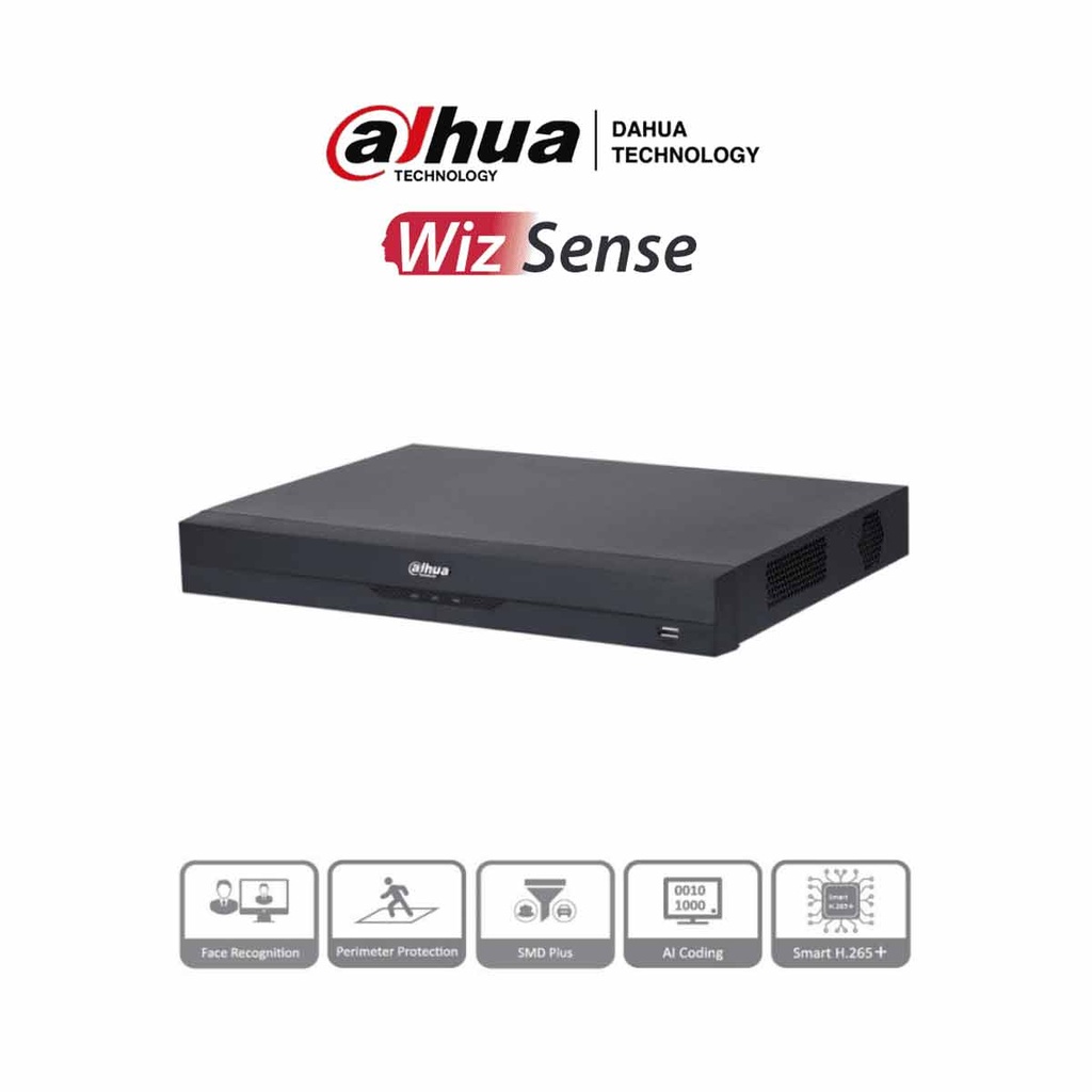 DAHUA DH-XVR5208AN-4KL-I3 - DVR 8 Canales 4k/ WizSense/ IA/ H.265+/ 2 Bahías de Discos Duros