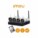 IMOU KIT/NVR1104HS-W/4-G22 - Kit de 4 Cámaras Inalámbricas de 2 Megapixeles/ WiFi