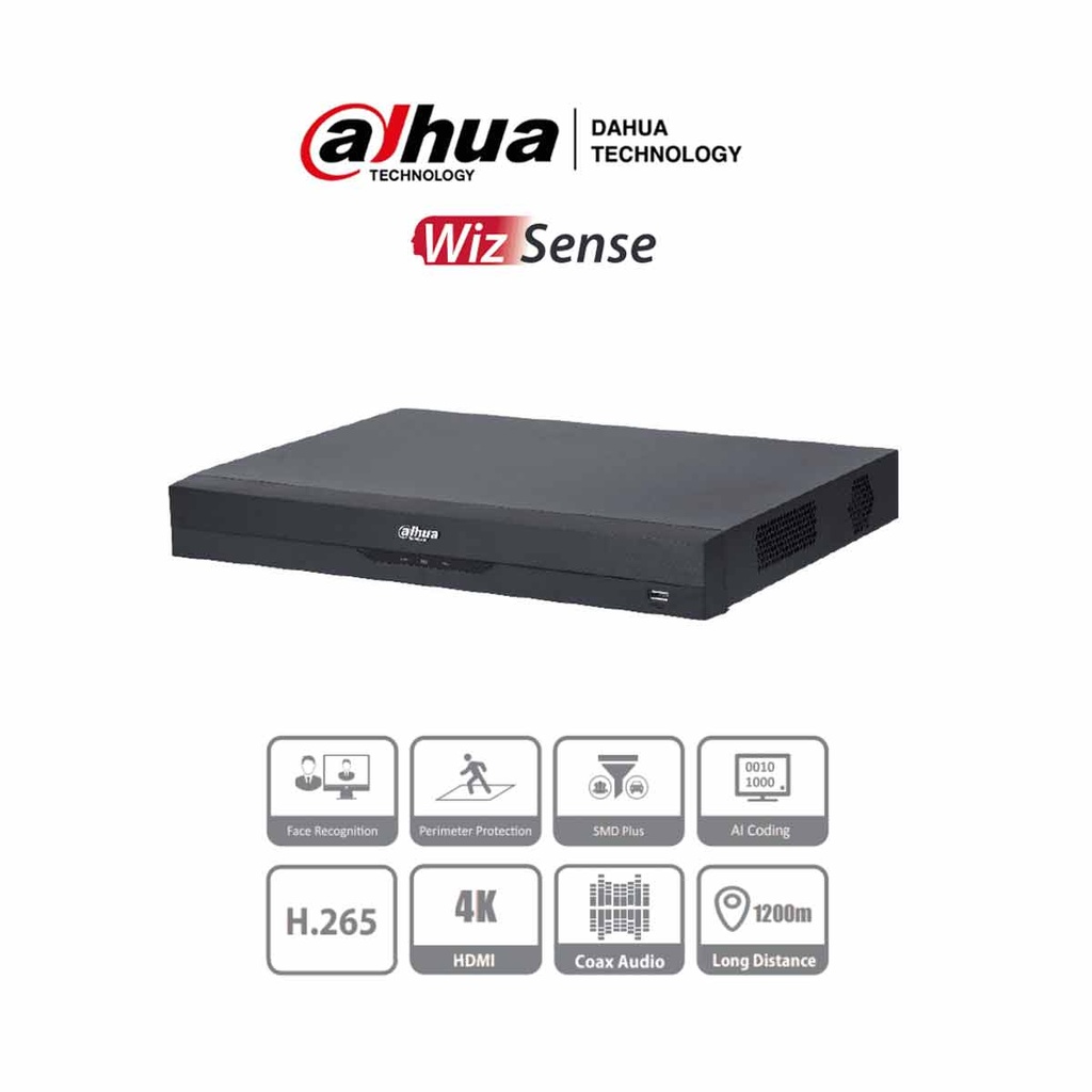 DAHUA DH-XVR5232AN-I2 - DVR de 32 Canales de 5 Megapíxeles N/ 1080p/ WizSense/ H.265+