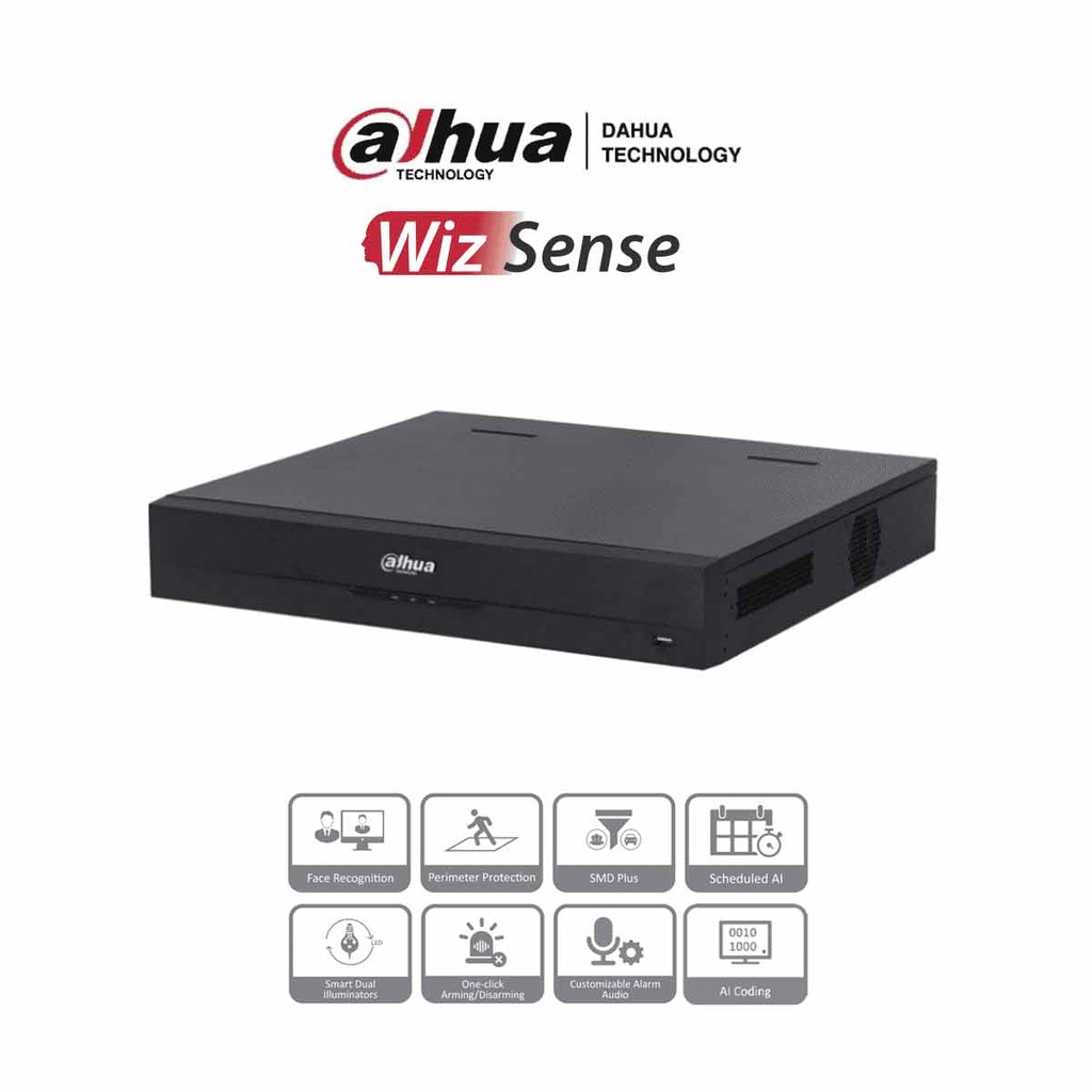 DAHUA XVR5816S-I3 - DVR de 16 Canales 5 Megapíxeles Lite/ WizSense/ H.265+