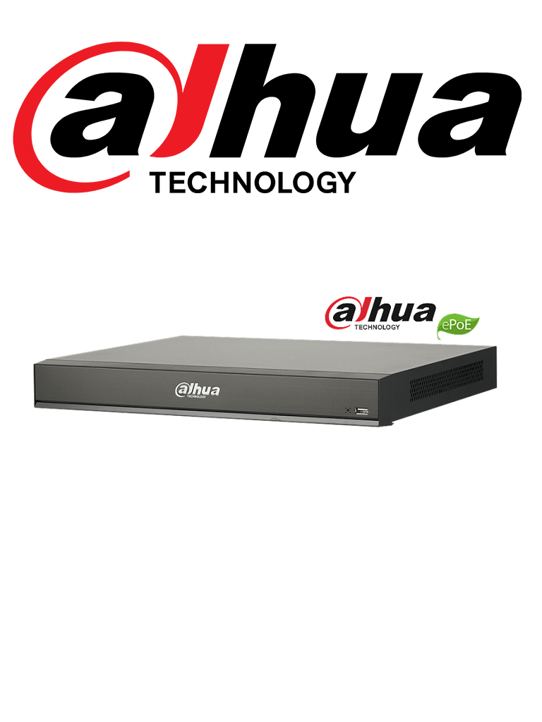 DAHUA DHINVR521616PI - NVR 16 Canales IP / 4K con inteligencia artificial / Reconocimiento facial