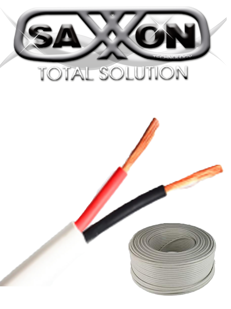 SAXXON OWAC2305JF- Cable de alarma de 2 conductores/ CCA/ Calibre 22 AWG
