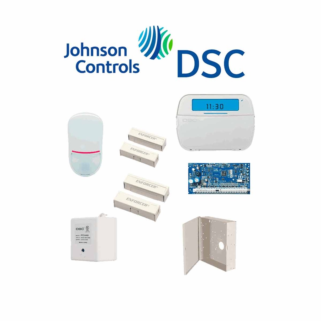 DSC NEO-ICON-SB - Paquete SERIE NEO con panel HS2032 de 8 zonas cableadas expandible a 32